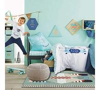 Chanxiang666 Contemporary Carpet Living Room Bedroom Mat 120x250cm Cartoon geometric patchwork green Short Pile, Non-Slip Backing, Non-Shedding 120x250cm