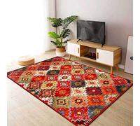 Chanxiang666 Contemporary Carpet Living Room Bedroom Mat 80x120cm Red rhombus geometric patchwork For Bedroom Living Room or Any Indoor Space 80x120cm