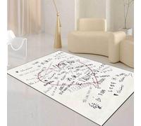 Chanxiang666 Designer Carpet Modern rug 80x250cm Black and white text: I love you Bordered, Soft,Machine washable 80x250cm