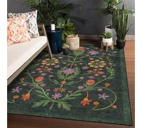 Chanxiang666 Designer Carpet Modern rug 80x250cm Flowers are dark green Bordered, Soft,Machine washable 80x250cm