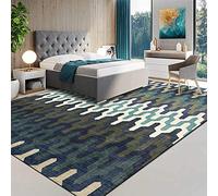 Chanxiang666 Designer Carpet Modern rug 80x250cm Geometric lake blue gradient splicing Bordered, Soft,Machine washable 80x250cm