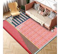 Chanxiang666 Designer Carpet Modern rug 80x250cm Geometric striped pink Bordered, Soft,Machine washable 80x250cm