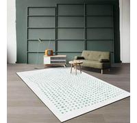 Chanxiang666 Designer Carpet Modern rug 80x250cm Green dot geometry Bordered, Soft,Machine washable 80x250cm