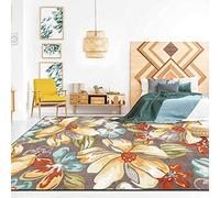 Chanxiang666 Designer Carpet Modern rug 80x250cm Modern flowers, yellow Bordered, Soft,Machine washable 80x250cm
