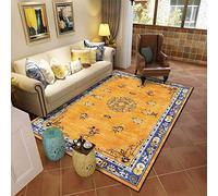 Chanxiang666 Designer Carpet Modern rug 80x250cm Royal style golden flowers Bordered, Soft,Machine washable 80x250cm