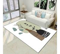 Chanxiang666 Extra Large Rugs for Living Room, 40x60cm Colorful white vase with leaves for Dorm Home Children's Floor Dining Room Office,