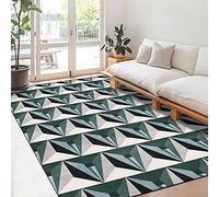 Chanxiang666 Extra Large Rugs for Living Room, 40x60cm Geometric rhombus green and gray Carpet for Entryway Living Dining Room Foyer Bedroom Decor,