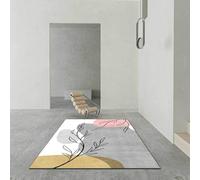 Chanxiang666 Extra Large Rugs for Living Room, 40x60cm White and gray striped leaves Carpet for Entryway Living Dining Room Foyer Bedroom Decor,