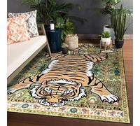 Chanxiang666 Living Room Designer Carpet Large Area Rugs 180x280cm Tiger print ethnic style For Bedroom Living Room or Any Indoor Space 180x280cm