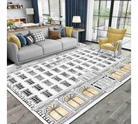Chanxiang666 Modern Rugs Anti-Slip Carpet 200x300cm Architecture Castle in black, white and gold for Living Bedroom Children Room Dining Office Studio 200x300cm
