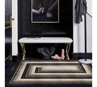Chanxiang666 Soft Touch Carpets Short Pile Carpets 100x160cm Modern black and gold geometric lines Living Room/Bedroom/Study/Coffee Table 100x160cm