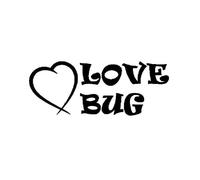 CHANYI 12.7Cmx4.8Cm Love Bug Funny Beetle Novelty Vinyl Decal Car Sticker Black/Silver Car Bumper Toilet Refrigerator Motorcycle Bicycle Decorative