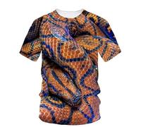 CHANYI Mens 3D Print t-Shirts 3D Print Scary Snake T Shirt Men Python Animal Graphic Tees Summer Street Women O-Neck Tops Loose Harajuku T-Shirts