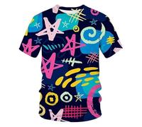 CHANYI Mens 3D Print t-Shirts Abstract Line T Shirt Men Women 3D Printed Summer Funny Short Sleeve Casual O-Neck Tee Shirt Streetwear Loose Tops