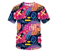 CHANYI Mens 3D Print t-Shirts Abstract Line T Shirt Men Women 3D Printed Summer Funny Short Sleeve Casual O-Neck Tee Shirt Streetwear Loose Tops