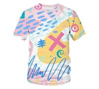 CHANYI Mens 3D Print t-Shirts Abstract Line T Shirt Men Women 3D Printed Summer Funny Short Sleeve Casual O-Neck Tee Shirt Streetwear Loose Tops