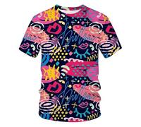 CHANYI Mens 3D Print t-Shirts Abstract Line T Shirt Men Women 3D Printed Summer Funny Short Sleeve Casual O-Neck Tee Shirt Streetwear Loose Tops