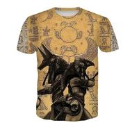 CHANYI Mens 3D Print t-Shirts Ancient Egyptian 3D Printed T Shirt God Eye of Egypt Pharaoh Men T-Shirts Funny Kids Short Sleeve Vintage Streetwea