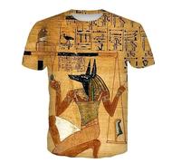 CHANYI Mens 3D Print t-Shirts Ancient Egyptian 3D Printed T Shirt God Eye of Egypt Pharaoh Men T-Shirts Funny Kids Short Sleeve Vintage Streetwea