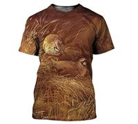 CHANYI Mens 3D Print t-Shirts Camouflage Hunting Animals Quail 3D Print Summer Men's O-Neck T-Shirt Casual Short Sleeve T Shirt Men Clothing