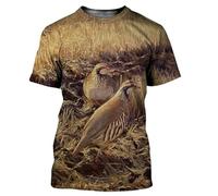 CHANYI Mens 3D Print t-Shirts Camouflage Hunting Animals Quail 3D Print Summer Men's O-Neck T-Shirt Casual Short Sleeve T Shirt Men Clothing