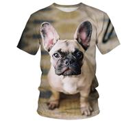 CHANYI Mens 3D Print t-shirts Cute French Bulldog T-Shirts Animal 3D Printed Fashion Men Women Short Sleeve T Shirt Oversized Harajuku Kids Tees Tops Clothing