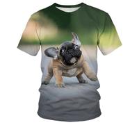 CHANYI Mens 3D Print t-shirts Cute French Bulldog T-Shirts Animal 3D Printed Fashion Men Women Short Sleeve T Shirt Oversized Harajuku Kids Tees Tops Clothing