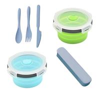 chanyi9588 3 Pcs Foldable Bowl,Collapsible Lunch Box,Prep Lunch Containers, Microwave, Freezer and Dishwasher Safe,Premium Silicone,Space-Saving & Leak-Proof, Eco-Friendly Food Storage Containers
