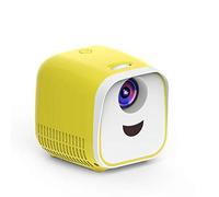 CHANYO Portable projector, Adjustable distance L1 Children Projector Mini Mini LED Portable Home Speaker Projector EU(Black) (Color : Yellow)