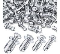 CHANZET Expansion Screw Petal Nut 40pcs, M4 M5 M6 M8 Jack Nuts, Insert Nuts Petal Shape Metal Nuts for Hollow Wall Iron Plastic Polywood Pressboard Hardboard