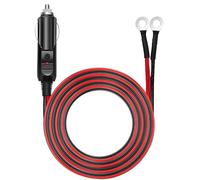 Chanzon 1.8 Metre 6ft/3ft UL Listed 12V/24V 15A Male to Male Cigarette Lighter Plug, Heavy Duty Cable Charger Cord, Male Plug to Eyelet Terminals Cigarette Lighter Extension Cord