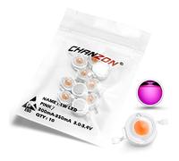 CHANZON 10 pcs High Power Led Chip on Board 1W Pink (Input 300mA - 350mA / DC 3V - 3.4V / 1 Watt) Super Bright Intensity SMD COB Light Emitter Components Diode 1 W Bulb Lamp Beads DIY Lighting