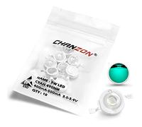 CHANZON 10 pcs High Power Led Chip on Board 3W Cyan (490nm / 400mA - 500mA / DC 3V - 3.4V / 3 Watt) Super Bright Intensity SMD COB Light Emitter Components Diode 3 W Bulb Lamp Beads DIY Lighting