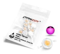 CHANZON 10 pcs High Power Led Chip on Board 3W Pink (400mA - 500mA / DC 3V - 3.4V / 3 Watt) Super Bright Intensity SMD COB Light Emitter Components Diode 3 W Bulb Lamp Beads DIY Lighting