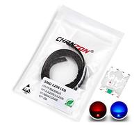 Chanzon 100 pcs 1206 Red & Blue Bicolor SMD LED Diode Lights Chips (3.2mm x 2.7mm 4pins DC 20mA) Super Bright Lighting Bulb Lamps Electronics Components Light Emitting Diodes