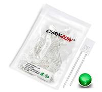 Chanzon 100 pcs 2x5x7 mm Green LED Diode Lights (Square Rectangle Clear Transparent DC 3V 20mA) Lighting Bulb Lamps Electronics Components Light Emitting Diodes
