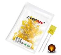 Chanzon 100 pcs 2x5x7 mm Yellow LED Diode Lights (Square Rectangle Colored Lens Diffused DC 2V 20mA) Lighting Bulb Lamps Electronics Components Light Emitting Diodes
