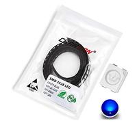 Chanzon 100 pcs 3528 (1210) Blue SMD LED Diode Lights Chips (Surface Mount PLCC 3.5mm x 2.8mm DC 3V 20mA) Super Bright Lighting Bulb Lamps Electronics Components Light Emitting Diodes