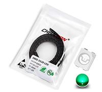 Chanzon 100 pcs 3528 (1210) Green SMD LED Diode Lights Chips (Surface Mount PLCC 3.5mm x 2.8mm DC 3V 20mA) Super Bright Lighting Bulb Lamps Electronics Components Light Emitting Diodes