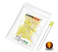 Chanzon 100 pcs 3mm Blinking Yellow LED Diode Lights 1.5Hz Flashing (Diffused Lens Frosted Round DC 2V 20mA) Bright Lighting Bulb Lamps Electronics Components Indicator Light Emitting Diodes