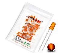Chanzon 100 pcs 3mm Orange LED Diode Lights (Colored Lens Diffused Round DC 2V 20mA) Lighting Bulb Lamps Electronics Components Light Emitting Diodes