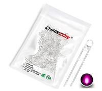 Chanzon 100 pcs 3mm Pink LED Diode Lights (Clear Round Transparent DC 3V 20mA) Bright Lighting Bulb Lamps Electronics Components Light Emitting Diodes