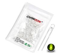Chanzon 100 pcs 3mm Yellow-Green LED Diode Lights (Clear Round Transparent DC 2V 20mA) Lighting Bulb Lamps Electronics Components Light Emitting Diodes