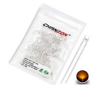 Chanzon 100 pcs 3mm Yellow LED Diode Lights (Clear Transparent Flat Top DC 2V 20mA) Bright Lighting Bulb Lamps Electronics Components Light Emitting Diodes