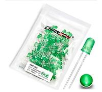 Chanzon 100 pcs 5mm Blinking Green LED Diode Lights 1.5Hz Flashing (Diffused Lens Round DC 3V 20mA) Bright Lighting Bulb Lamps Electronics Components Indicator Light Emitting Diodes