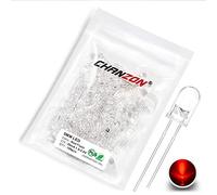 Chanzon 100 pcs 5mm Blinking Red LED Diode Lights 1.5Hz Flashing (Clear Round Transparent DC 2V 20mA) Bright Lighting Bulb Lamps Electronics Components Indicator Light Emitting Diodes