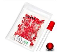 Chanzon 100 pcs 5mm Blinking Red LED Diode Lights 1.5Hz Flashing (Diffused Lens Round DC 2V 20mA) Bright Lighting Bulb Lamps Electronics Components Indicator Light Emitting Diodes