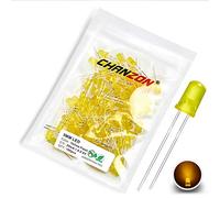 Chanzon 100 pcs 5mm Blinking Yellow LED Diode Lights 1.5Hz Flashing (Diffused Lens Round DC 2V 20mA) Bright Lighting Bulb Lamps Electronics Components Indicator Light Emitting Diodes