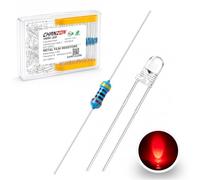Chanzon 100pcs Red Flashing LED Diodes + 100pcs 470Ω Resistors for Arduino STEM Projects 6-12V DIY Electronics Kit