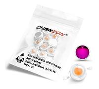 Chanzon 10pcs High Power Led Chip 3W Full Spectrum Plant Grow Light (380nm - 840nm / 400mA - 500mA / DC 3V - 3.2V / 3 Watt) SMD COB Emitter Diode Components 3 W for DIY Hydroponic Flowers Growing Lamp